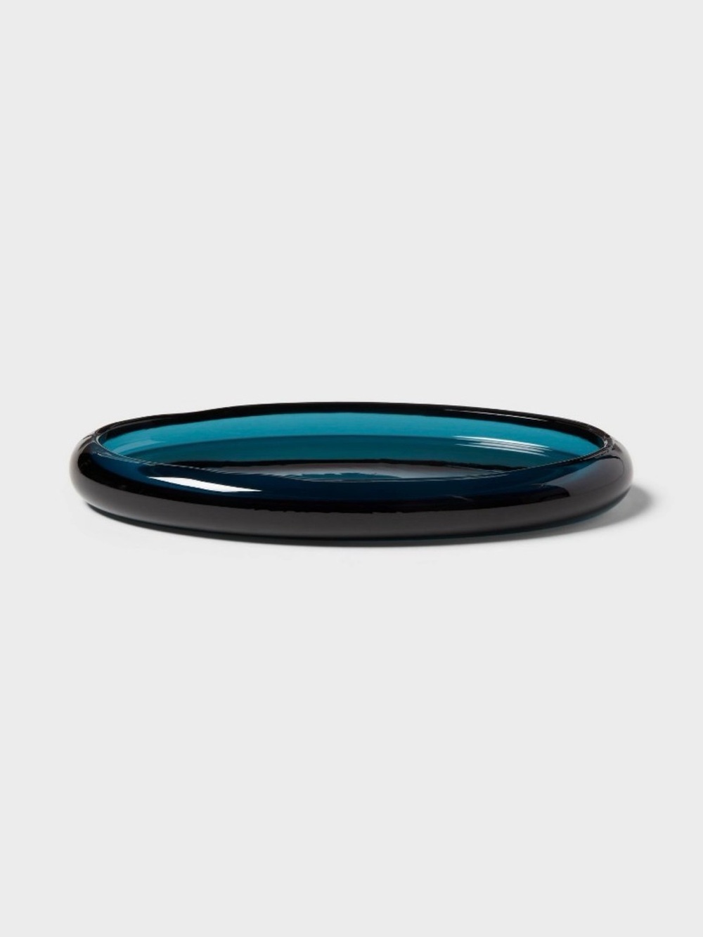 Threshold blue glass bath tray